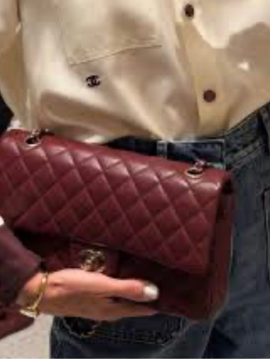 CHANEL Handbags - CHANEL Burgundy Quilted Shoulder Bag